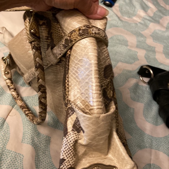 Elliot Lucca Large Purse. Brown/Tan Snakeskin. 17x12 - Picture 14 of 16